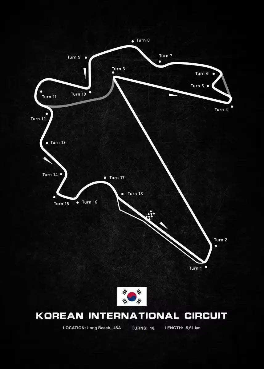 Plakaty z torami wyścigowymi