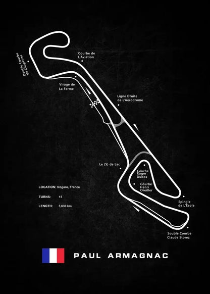 Plakaty z torami wyścigowymi