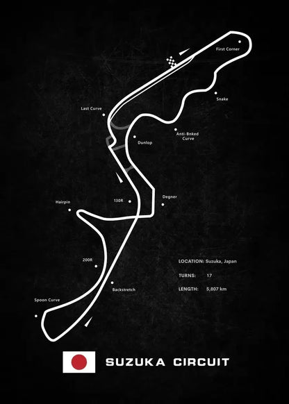Plakaty z torami wyścigowymi